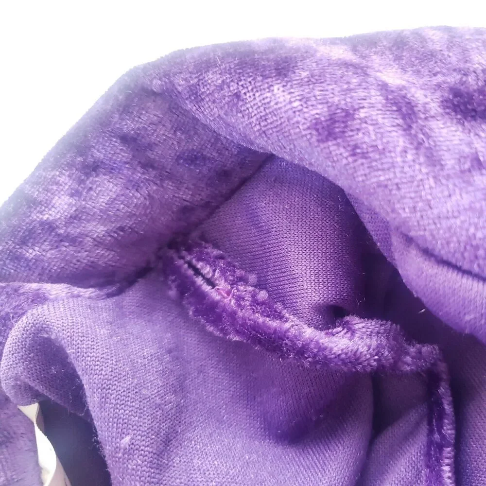 Witch Costume Velvet Purple Black Dress Cape Hat Child Standard Halloween